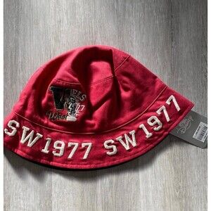 Star Wars 1977 Disney Parks Red Black Reversible Split Bucket Hat One Size New